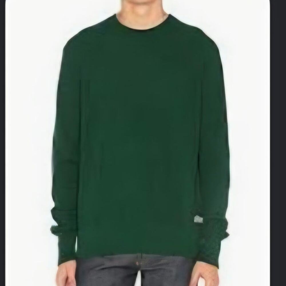 Deus Ex Machina Dark Green Ribbed Knit Principal Crewneck Sweater. Sz L Gorpcore